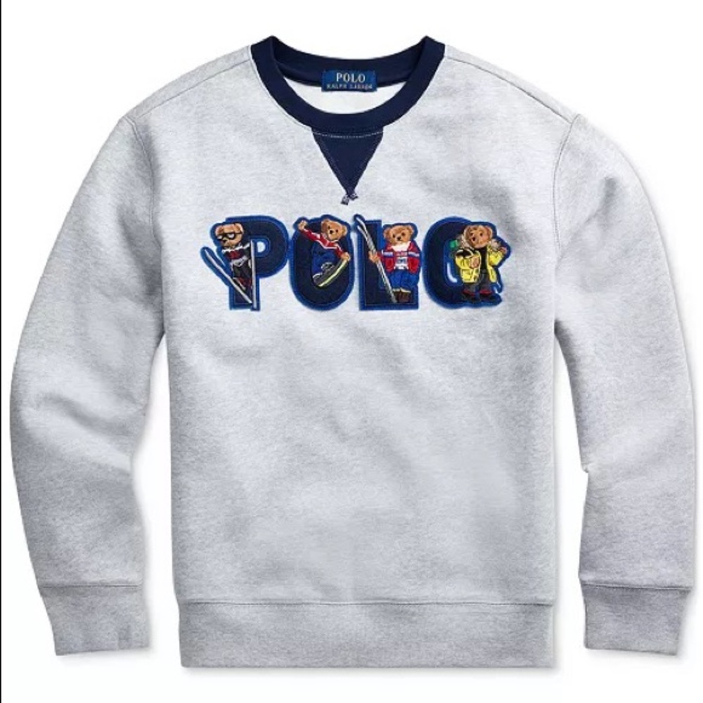 Boys Ski Bear Fleece Sweatshirt